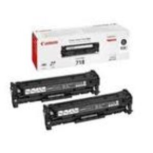 Sort lasertoner 718BK x 2 - Canon - 2x3.400 sider.