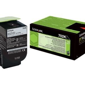 Sort lasertoner - Lexmark 702K - 1.000 sider