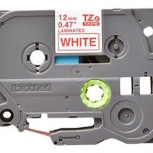 TZE232 Original Brother tape 12 mm. rød tekst / hvid tape (laminerede) 8 m. pr. rl.