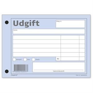 Udgiftsbilag blå blok 100 x 148mm - 100 ark