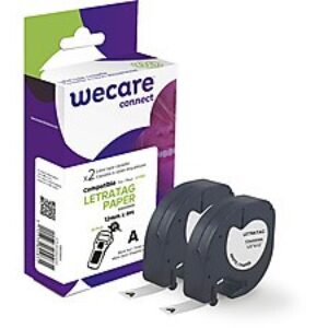 sort/hvid papir tape Dobb.pakke - 12 mm