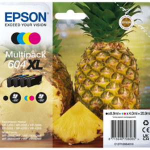 4-Pak BK/C/M/Y patroner - Epson 604XL - 1x8,9/3x4,0 ml.