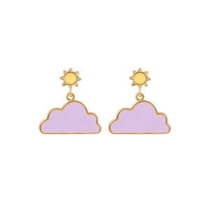 HULTQUIST Aditya forgyldte øreringe med sol og sky