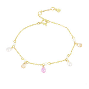 HULTQUIST Raindrop forgyldt armbånd med zirkoner