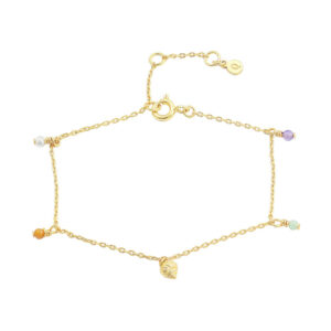 Hultquist Aaliyah forgyldt armbånd med perler og glasperler