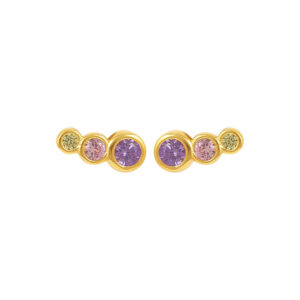 Hultquist Lucian forgyldte ørestikker med multi cubic zirkoner