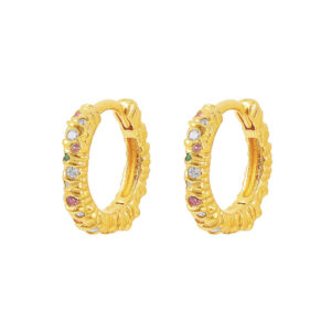 Hultquist Molly forgyldte øreringe med multi cubic zirkoner