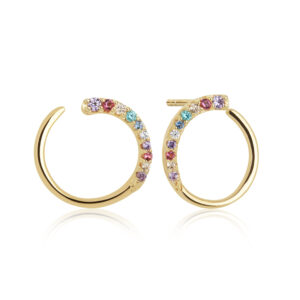 Sif Jakobs Portofino Ørestikker i forgyldt med multifarvet zirkoner