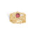 Blossom ring i 14 kt guld med pink turmalin