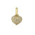 ByBiehl Love & Friendship Mini Sparkle hjerte vedhæng, forgyldt med cz