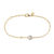 Bybiehl Coco forgyldt armbånd med perle og cubic zirkonia, 19 cm