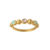 Bybiehl Pebbles band forgyldt ring med farvede krystaller