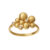Bybiehl Pebbles ring i forgyldt med zirkoner