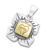 Chakra vedhæng 1 Chakra – Muladhara – Rodchakraet – 25mm – u/kæde