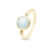 Christina Blue Chalcedony forgyldt ring, lyseblå Calcedon