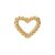 Christina Charm til læderarmbånd Heart Dots i forgyldt