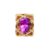 Christina Charm til læderarmbånd Pear Amethyst i forgyldt
