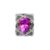 Christina Charm til læderarmbånd Pear Amethyst i sølv