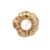 Christina Charm til læderarmbånd Pearl Flower i forgyldt