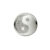 Christina Charm til læderarmbånd Sparkling Yin & Yang i sølv