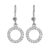 Christina Jewelry Hanging Topaz Circle ørehænger i sølv med topas