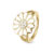 Christina Jewelry Topaz Big White Marguerite forgyldt ring, hvid