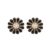 Christina Jewelry topaz marguerites ørestikker i forgyldt/sort med topas Ø8 mm