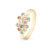 Christina My Loving Nature forgyldt ring med farvede sten