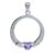 Claddagh vedhæng med Ametyst – 30mm – u/kæde