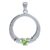 Claddagh vedhæng med Peridot – 30mm – u/kæde