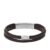 Fossil armbånd i brun læder, 4 mix snore