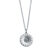 Georg Jensen Daisy Marguerit halskæde 18 mm, sølv rhodineret med hvid emalje