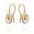 Georg Jensen Daisy Marguerit ørehænger 11 mm, forgyldt med hvid emalje