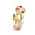 Georg Jensen Fusion midterring 1368C, 18 kt. rosaguld med 8 diamanter