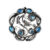 Georg Jensen Moonlight Blossom broche 159, sølv med blå månesten
