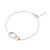 Georg Jensen Offspring armbånd med sølv og 18 kt. rosa guld vedhæng