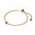 Jane Kønig Half Moon armbånd, forgyldt