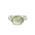 Julie Sandlau Bamboo Wisdom ring i sølv med grøn syntetisk spinel