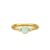 Julie Sandlau Little Prime ring i forgyldt med lysegrøn krystal og cz