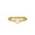 Julie Sandlau Little Prime ring i forgyldt med rosa krystal og cz