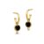 Julie Sandlau Prime Mini Hoop i forgyldt med sort onyx og cz – limited edition