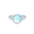 Julie Sandlau Prime ring i sølv med sky blue krystal og CZ