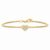Julie Sandlau Pure Heart armbånd i forgyldt med cz