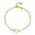 LUND Marguerit forgyldt dråbe armbånd, 17-19 cm