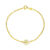 Lund Copenhagen Marguerit Armbånd i forgyldt, 9 mm