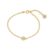 Lund Copenhagen Marguerit Armbånd i forgyldt m. 7,5mm vedhæng