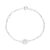 Lund Copenhagen Marguerit Armbånd sølv/hvid Ø 9 mm