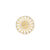 Lund Copenhagen Marguerit Broche Forgyldt med hvide blade 18 mm
