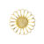 Lund Copenhagen Marguerit Broche Forgyldt med hvide blade 25 mm