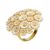 Lund Copenhagen Marguerit Ring, buket i forgyldt med hvid emalje